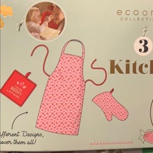 Eco One 3 pc Set Apron/Oven Mitt/Potholder